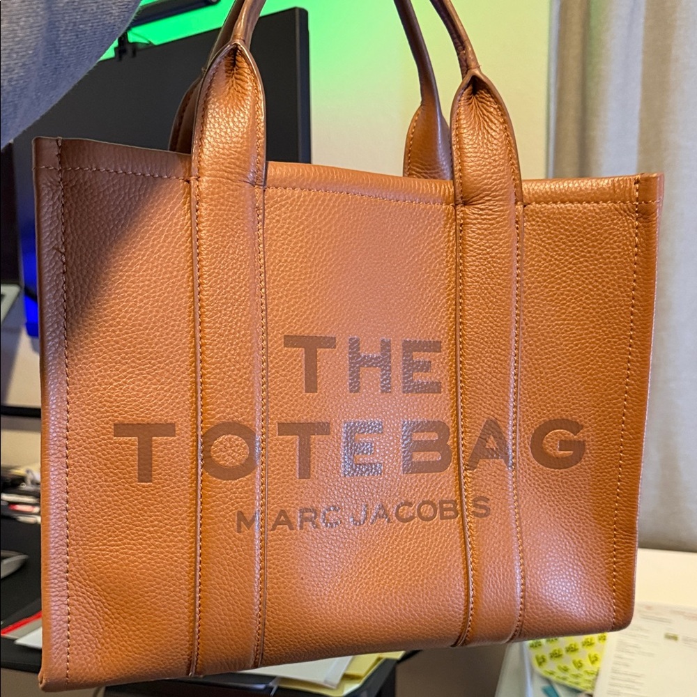 Marc Jacobs Tan Leather Tote Bag